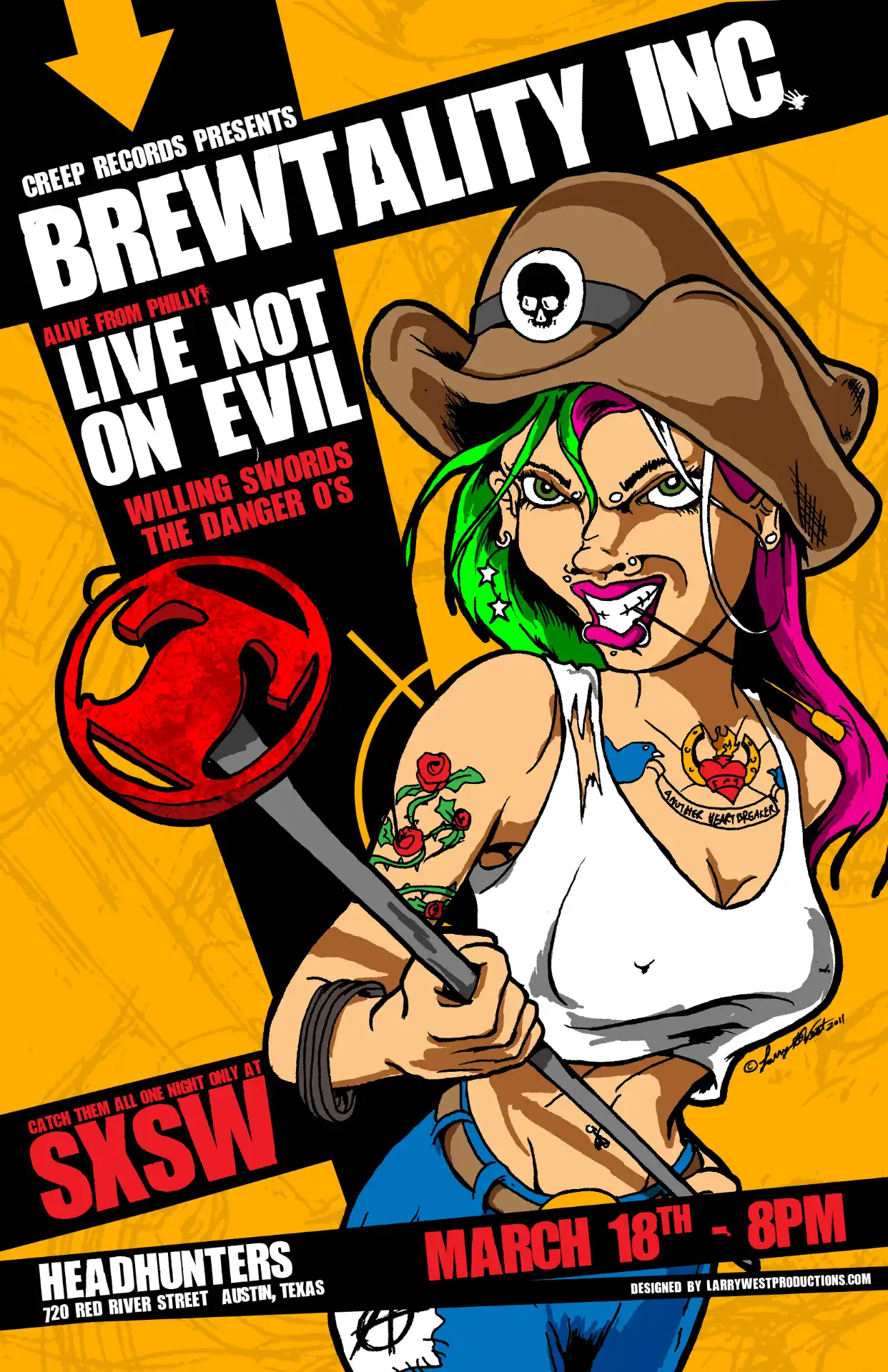 Live Not on Evil - SXSW Gig Poster