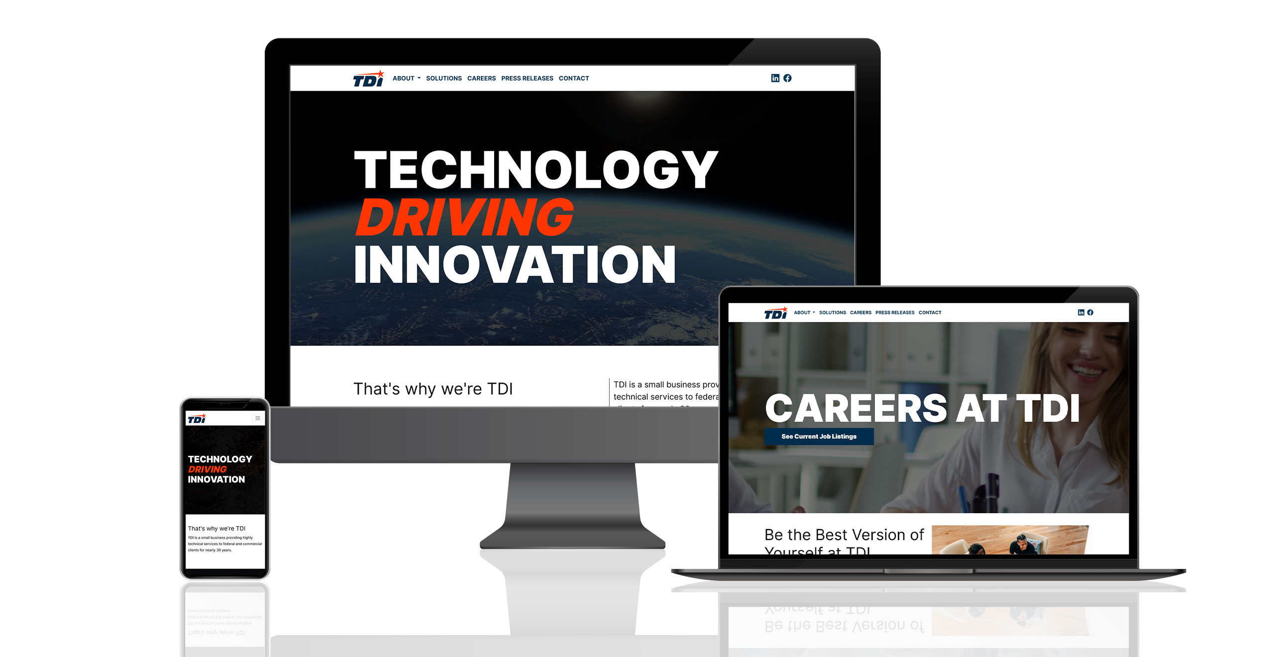 TDI Technologies Website Presentation