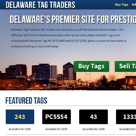 Delaware Tag Traders WordPress Website
