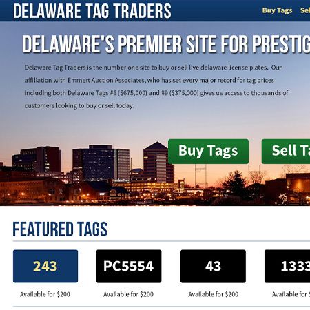 Delaware Tag Traders WordPress Website