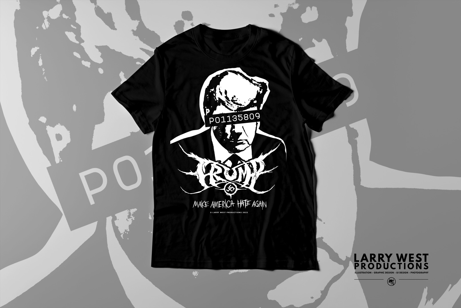 Trump Prisoner P01135809 Black Metal T-Shirt